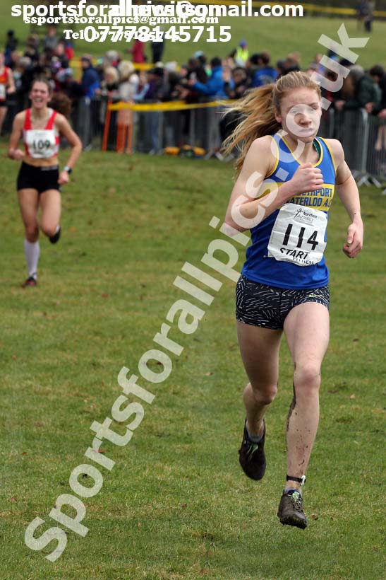 Womens under-17 Northern Cross Country Champs., Camp Hill Estate, Kirklington.  Photo: David T. Hewitson/Sports for All Pics
